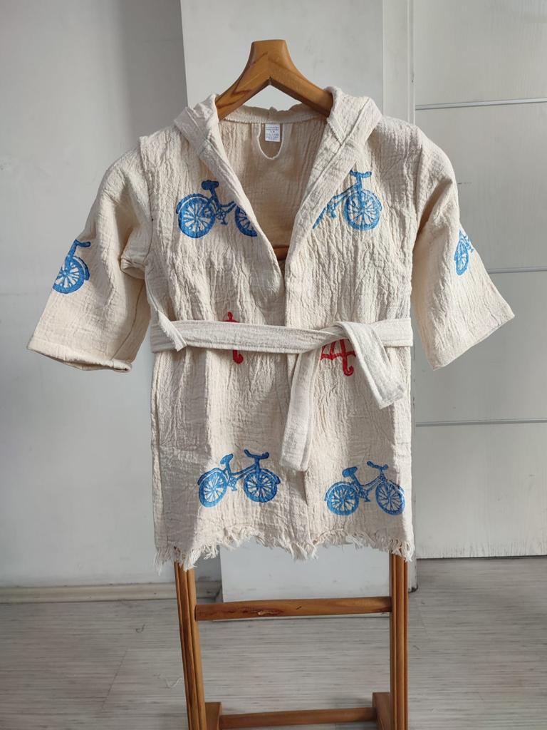 Çocuk Kimono Bornoz - Müslin