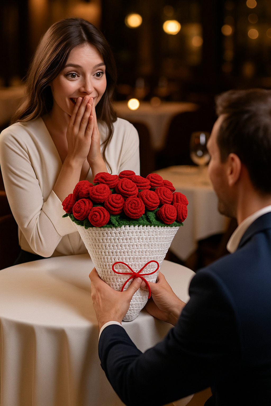 El Yapımı Gül Buket Battaniye