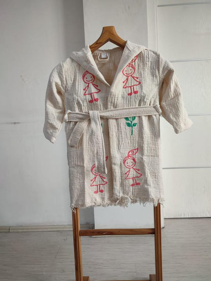 Çocuk Kimono Bornoz - Müslin