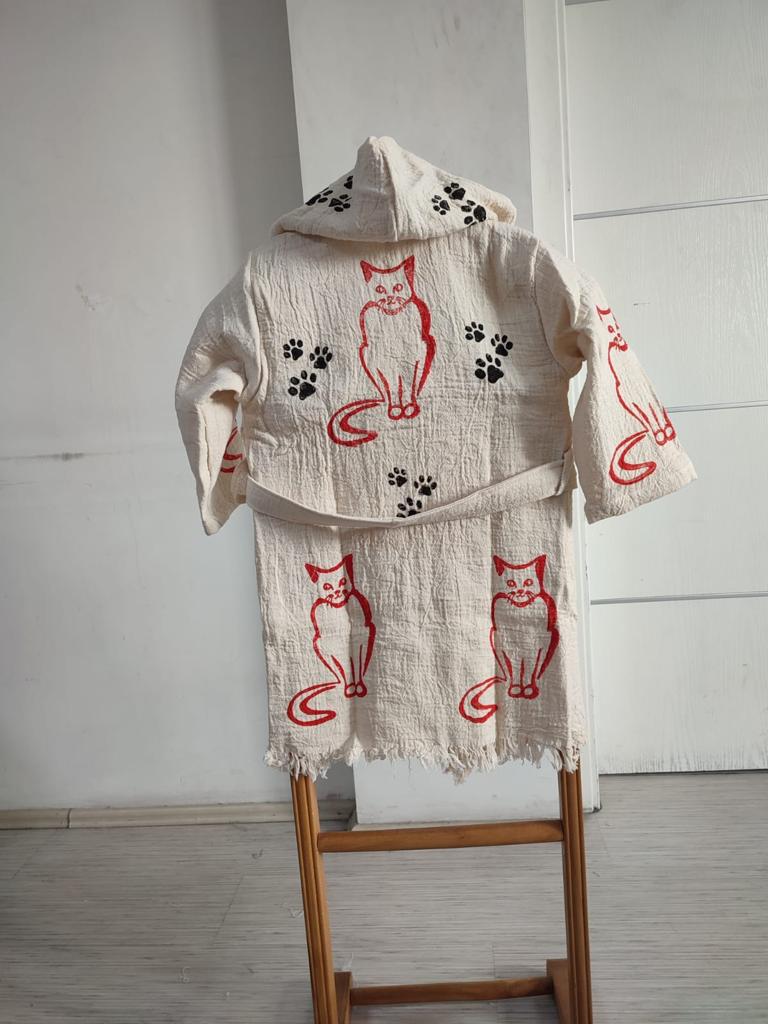 Çocuk Kimono Bornoz - Müslin