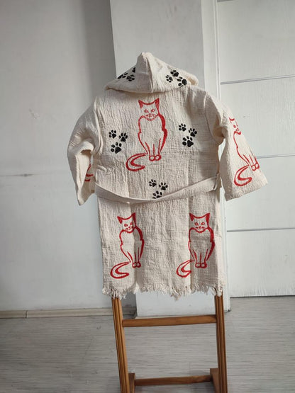 Çocuk Kimono Bornoz - Müslin