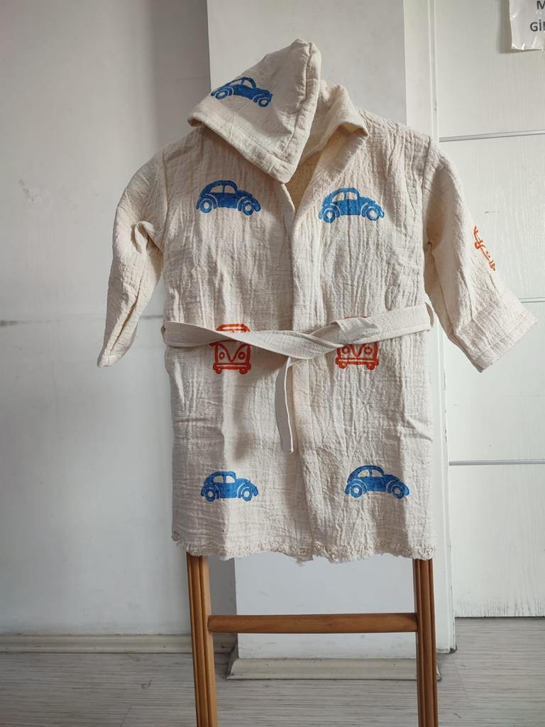 Çocuk Kimono Bornoz - Müslin