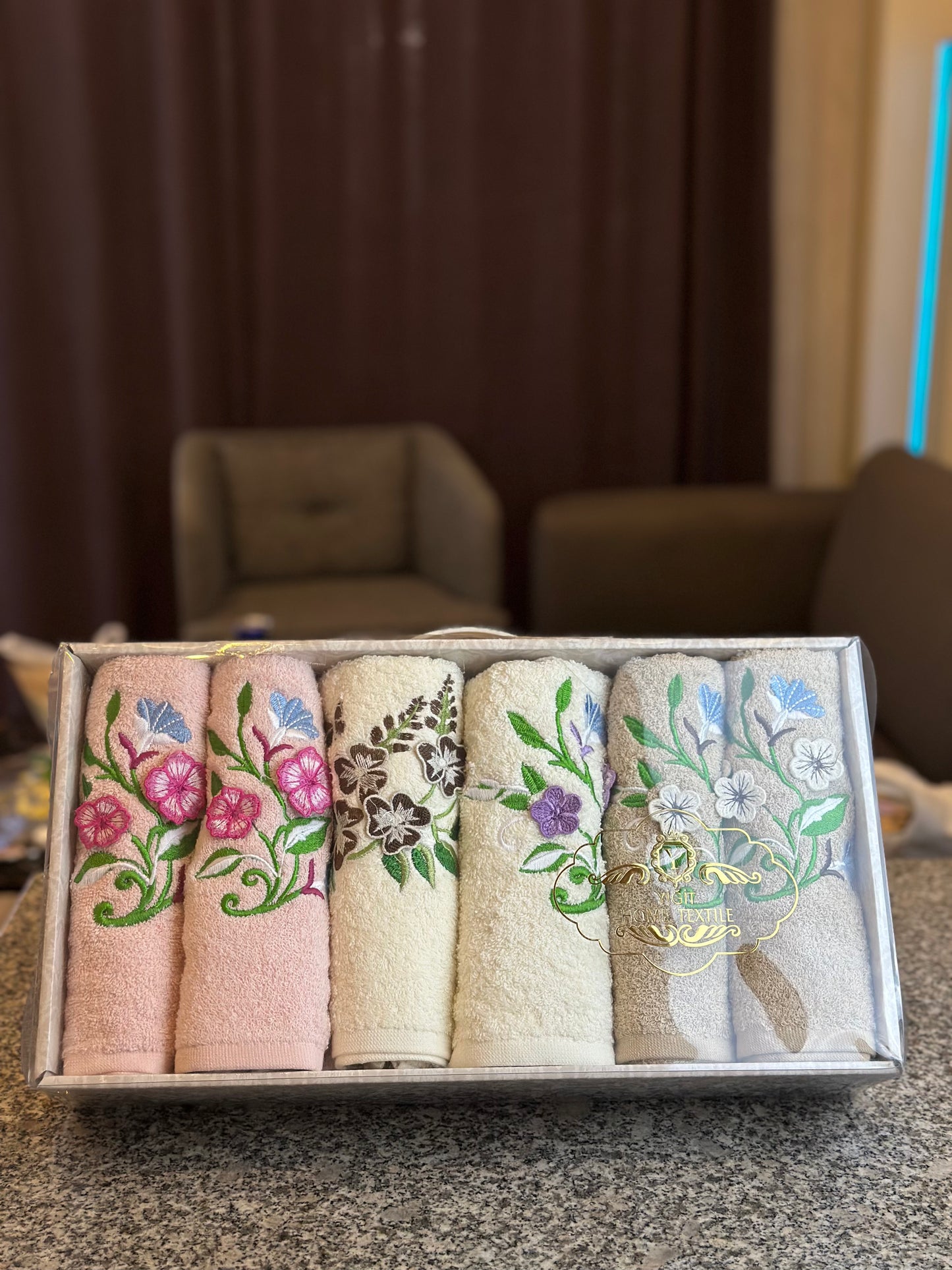 EL & Yüz Havlusu 3D Nakışlı