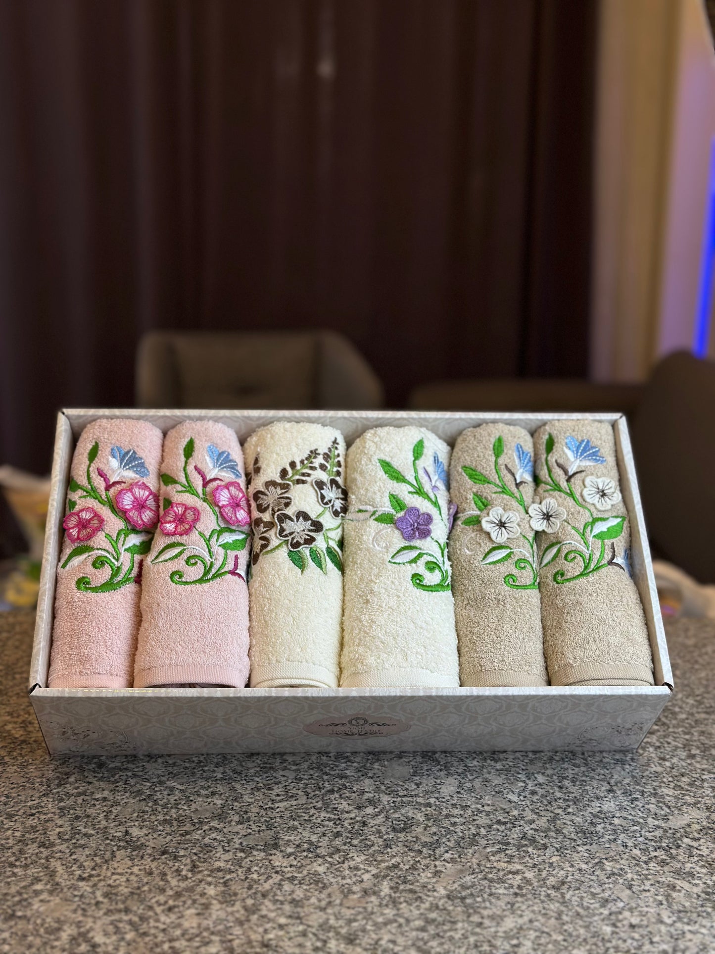 EL & Yüz Havlusu 3D Nakışlı