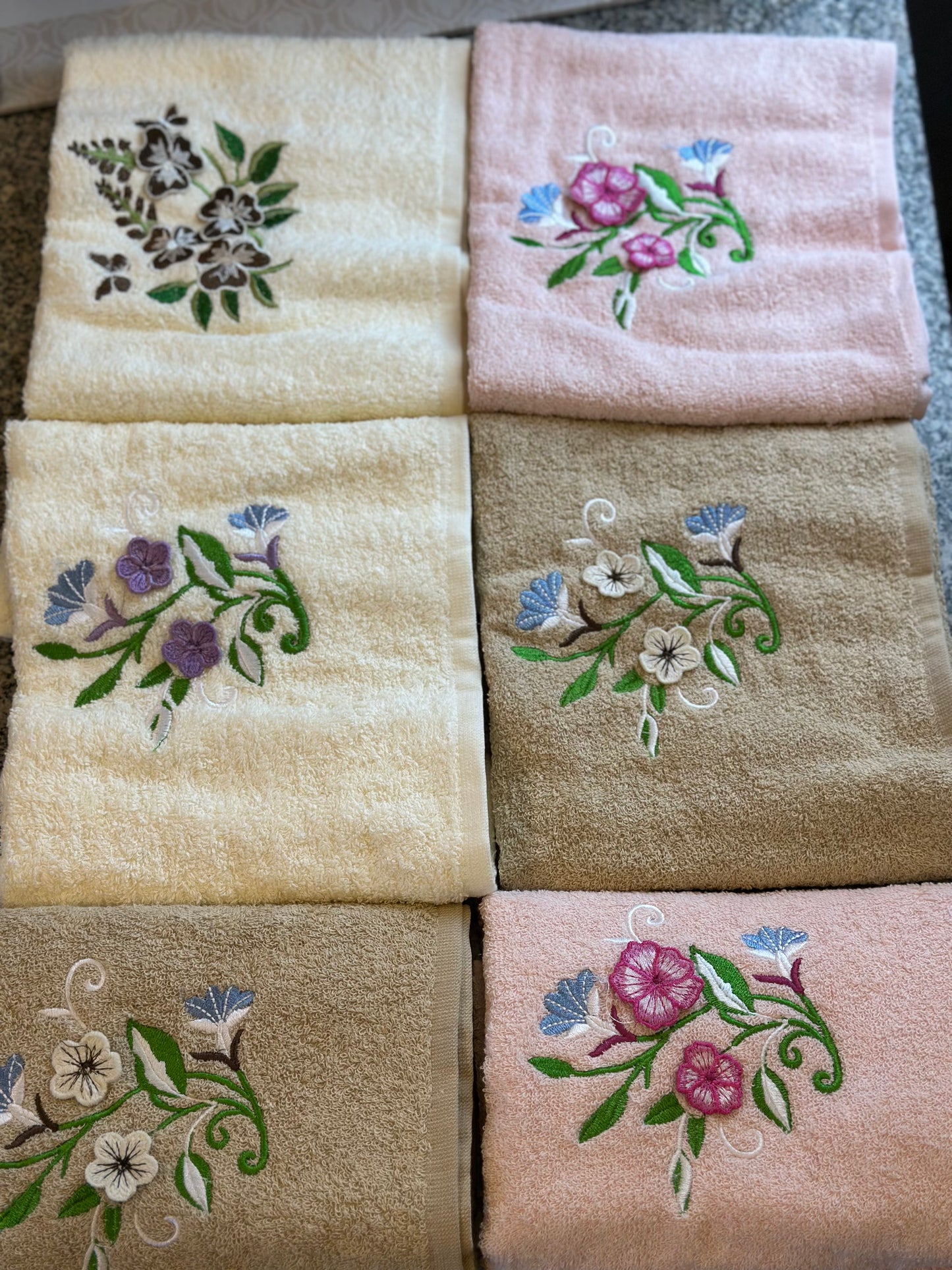 EL & Yüz Havlusu 3D Nakışlı