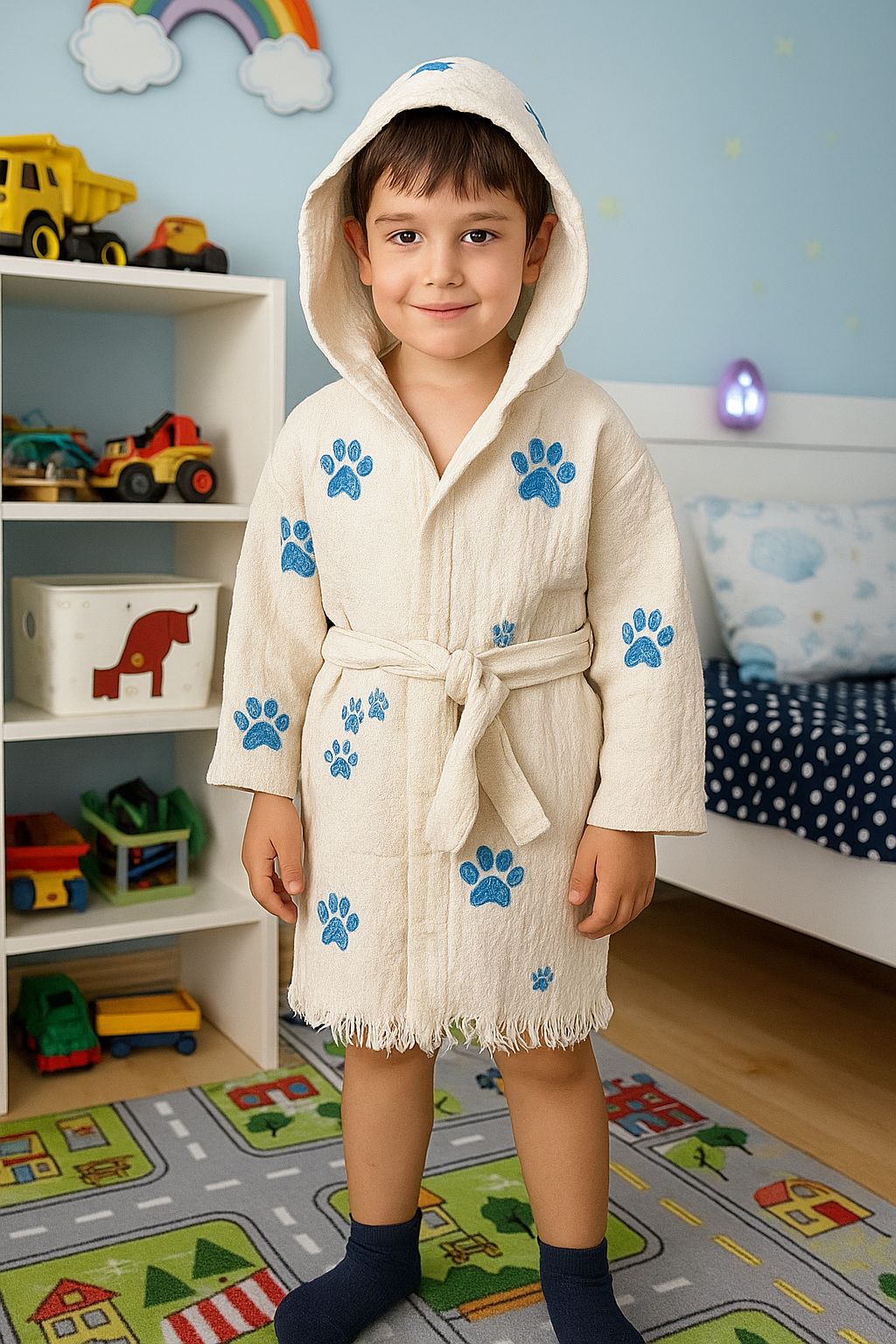 Çocuk Kimono Bornoz - Müslin